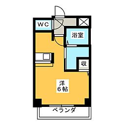 プレサンスナゴヤ桜通ビッグビート 1Kの間取図画像