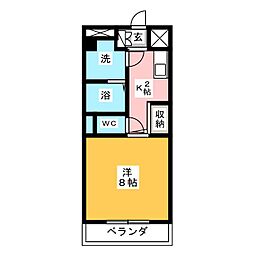 グランコート千種 1Kの間取図画像