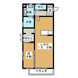 サンラモン覚王山 1LDKの間取図画像
