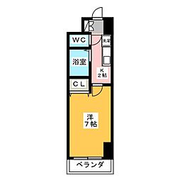クレストステージアスカ 1Kの間取図画像