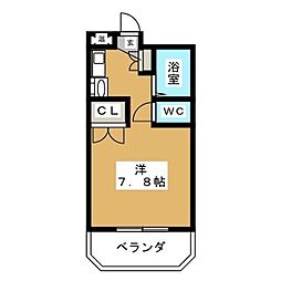 ノーブルハウス吉田 1Kの間取図画像