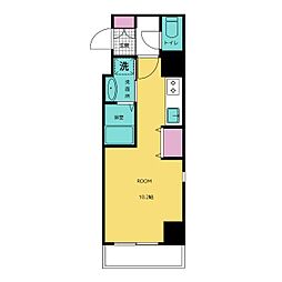 THERESIDENCEIMAIKEEAST ワンルームの間取図画像