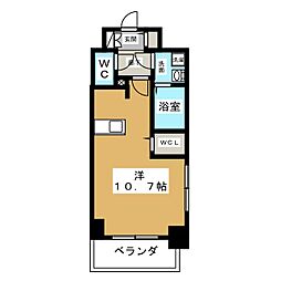 プレサンス池下トレス ワンルームの間取図画像