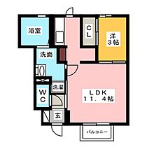 テディハウス大治  ｜ 愛知県海部郡大治町大字三本木字村部（賃貸アパート1LDK・1階・36.56㎡） その2