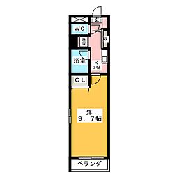 M&Mコガネ 1Kの間取図画像