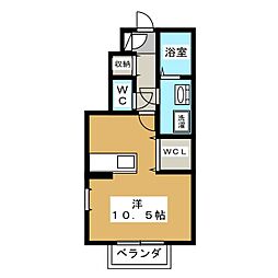 エスペランス ワンルームの間取図画像