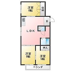 ファミール柿木 3LDKの間取図画像