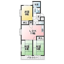 メゾンサンエイ 3LDKの間取図画像