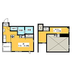 BRIQUE ワンルームの間取図画像