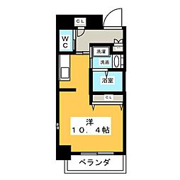 ベルルージュ中村公園 1Kの間取図画像
