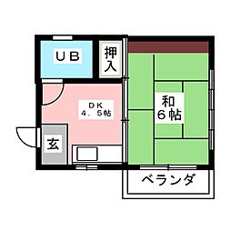 栄和ハイツ 1Kの間取図画像