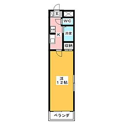 スクエア73 1Kの間取図画像