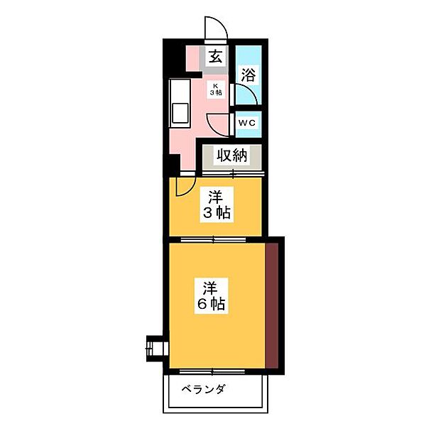 シャトーこだま ｜愛知県名古屋市西区名西２丁目(賃貸マンション2K・2階・30.00㎡)の写真 その2