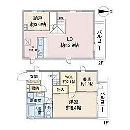 ＣＥＬＥＮＥＳＴ浄心 4階3LDKの間取り
