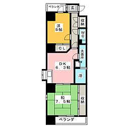 間取図画像 2DK