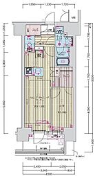 プレサンス丸の内サージュ 12階1LDKの間取り