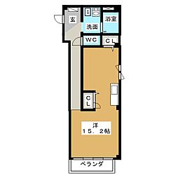 Ｍａｉｓｏｎ　ｒｏｔａ 1階ワンルームの間取り