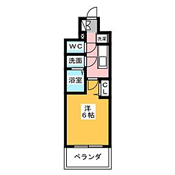 ディアレイシャス浅間町ステーションフロント 1Kの間取図画像