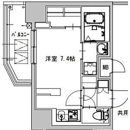 S-RESIDENCE庄内通駅前curere(クラーレ) ワンルームの間取図画像