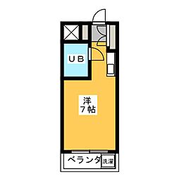 荘苑浄心本通B棟 ワンルームの間取図画像