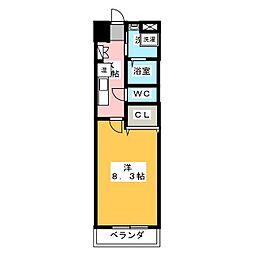 S-FORT浄心 1Kの間取図画像