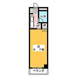 サンシティーヨシダ 1Kの間取図画像