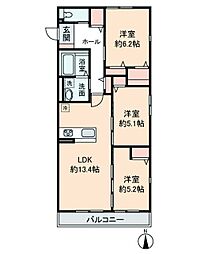 HEIM MAISON 庄内通駅東 D棟 2LDKの間取図画像