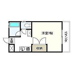 シルバープレイス ワンルームの間取図画像