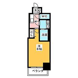 S-RESIDENCE庄内通North 1Kの間取図画像