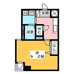 ArtizA浅間町 1Kの間取図画像