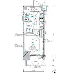 ディアレイシャス名古屋浄心II 1Kの間取図画像