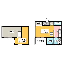 Luck 1Kの間取図画像