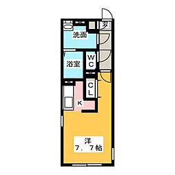 LUORE城西 ワンルームの間取図画像