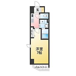 プレイズシード浄心アセント 1Kの間取図画像