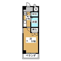 時田ハウス 1Kの間取図画像