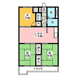 グレースホリベ2 3LDKの間取図画像