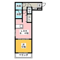 FAMILYSTAGE庄内通2 1LDKの間取図画像