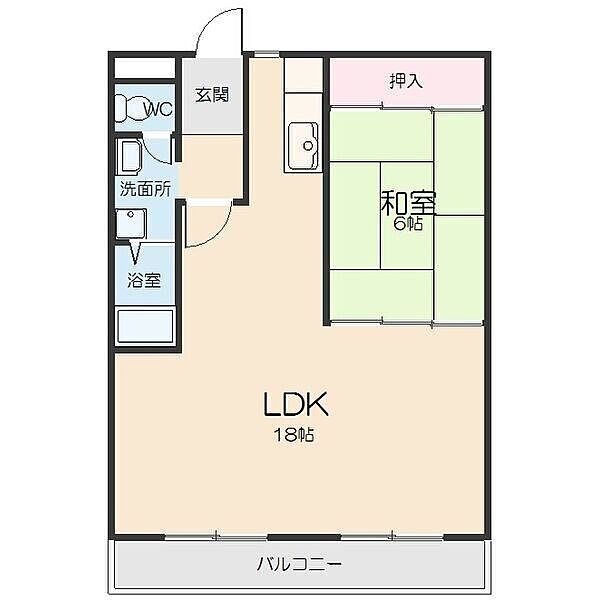 西里パークマンション ｜愛知県名古屋市名東区西里町１丁目(賃貸マンション1LDK・2階・56.70㎡)の写真 その2