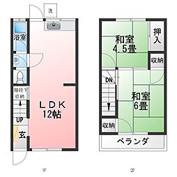 コーポ恵美 2LDKの間取図画像