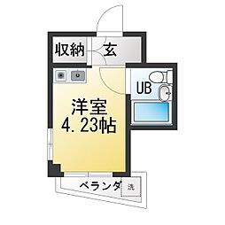 ビラカレッジ6 ワンルームの間取図画像