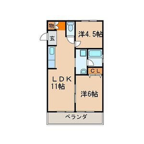 ハセガワ一社マンション ｜愛知県名古屋市名東区亀の井２丁目(賃貸マンション2LDK・2階・48.60㎡)の写真 その2