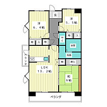 アーバンラフレ虹ヶ丘南8号館  ｜ 愛知県名古屋市名東区植園町２丁目（賃貸マンション3LDK・3階・75.90㎡） その2