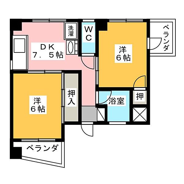 Ｌａ．Ｐｒｉｍａｖｅｒａ（ラ．プリマヴェーラ） ｜愛知県名古屋市千種区新西１丁目(賃貸マンション2DK・3階・40.90㎡)の写真 その2