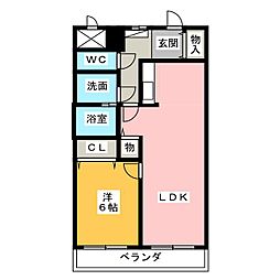 音羽本郷ビル 1LDKの間取図画像
