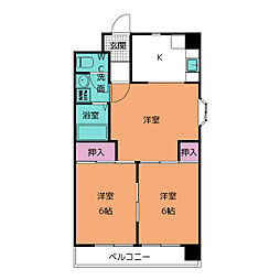 アルトーレ 3Kの間取図画像