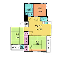 酒井ハイツ 3LDKの間取図画像
