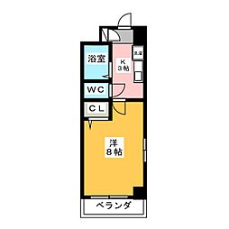 ＣＯＳＭＯＣＯＵＲＴ 1階1Kの間取り