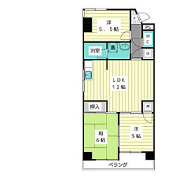 ラフォーレ末広 3階3LDKの間取り