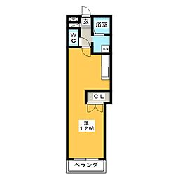 ドムス本山 ワンルームの間取図画像