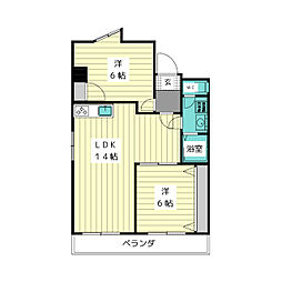 ファミール牧の里 2LDKの間取図画像